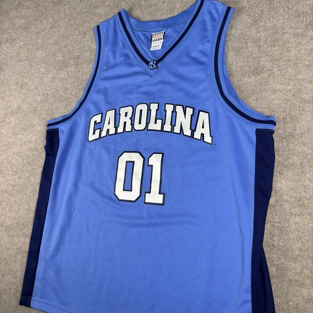 North Carolina Tar Heels Jersey Mens XL Blue #01 Foot Locker NCAA Basketball